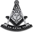 master black silver masonic emblem logo