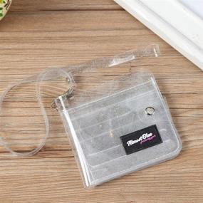 img 2 attached to 💼 Silver Women's Clear Wallet Bifold Lanyard - Handbags & Wallets