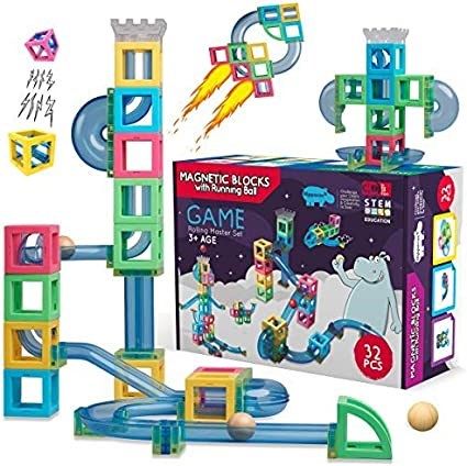 hippococo magnetic building blocks marble learning & education 로고