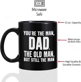 img 1 attached to 👨 Father Novelty Ceramic Coffee Cup: Quirky and Endearing Gift for Dad!