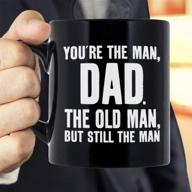 👨 father novelty ceramic coffee cup: quirky and endearing gift for dad! logo