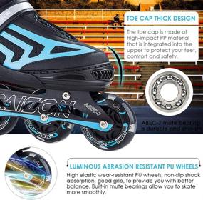 img 2 attached to 🔥 ITurnGlow Adjustable Inline Skates: Illuminating Wheels for Kids, Adults, Girls, Boys & Ladies