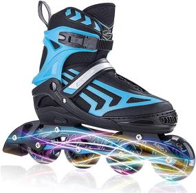 img 4 attached to 🔥 ITurnGlow Adjustable Inline Skates: Illuminating Wheels for Kids, Adults, Girls, Boys & Ladies