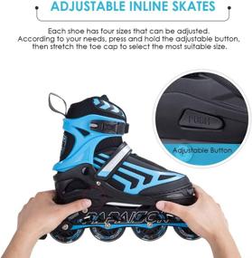 img 3 attached to 🔥 ITurnGlow Adjustable Inline Skates: Illuminating Wheels for Kids, Adults, Girls, Boys & Ladies