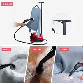 img 2 attached to 🧼 COSTWAY 2000W Multipurpose Steam Cleaner with 19 Accessories: 1.5L Tank, Heavy Duty Rolling Cleaning Machine for Carpet, Floors, Windows, and Cars in Red
