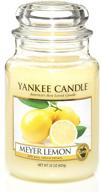 yankee candle мейер лемон: почувствуйте свежий аромат в большом банке объемом 22 унций. логотип