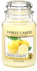 img 1 attached to Yankee Candle Мейер Лемон: Почувствуйте свежий аромат в большом банке объемом 22 унций.