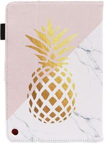 img 2 attached to 🍍 Fvimi Multi-Angle Folio Case for Amazon Fire HD 8 & HD 8 Plus Tablet (2020 Release) with Auto Sleep/Wake Function - Gold Pineapple Design