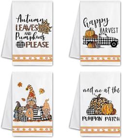 img 4 attached to KamaLove Fall Kitchen Towels Sayings Decoration