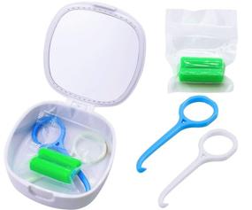 img 4 attached to Oral Care Aligner Remover Tool Set 🦷 with Retainer Case, Mirror, and Vent Hole (2 Pack)