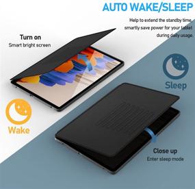 img 3 attached to 📱 Vizvera Galaxy Tab S7 Plus & Galaxy Tab S7 FE 12.4" Case, SM-T970/T975/T976/T978/T730/T736 Tablet Cover with S Pen Holder - Auto Wake/Sleep, Multiple Angle Stand (Black)