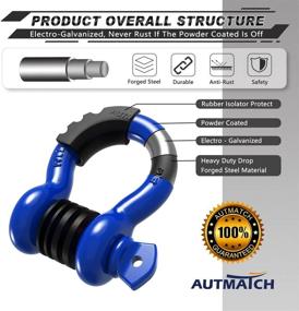 img 1 attached to AUTMATCH Shackles 3/4&#34 Building Supplies