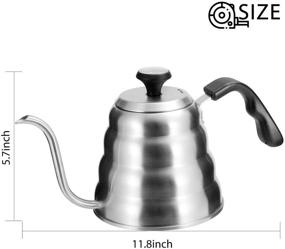 img 3 attached to OAMCEG Pour Over Kettle: 1.2L Stainless Steel Gooseneck with Thermometer - Perfect for Precise Temperature Control and Insulated Handle