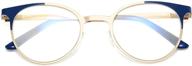 feisedy b2656: stylish round metal frame reading glasses for women and men with anti-reflective coating logo