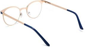 img 1 attached to FEISEDY B2656: Stylish Round Metal Frame Reading Glasses for Women and Men with Anti-Reflective Coating