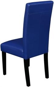 img 2 attached to Monsoon Pacific Villa Faux Leather Dining Chairs, Blue - Набор из 2 штук: элегантные и комфортные кресла для вашей столовой.