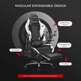 img 3 attached to 🕹️ DXRacer G Series Module Ergonomic Office Executive Video Game Chair, 4D Metal Armrest, Replaceable Seat Cushion, Standard - Black and White