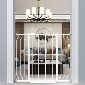 img 4 attached to 36 Inch Extra Tall Pressure Mounted Baby Gate - Walk-Thru Gate for Toddlers and Pets - Dog & Toddler Gate for Doorways and Stairways (38.5-43.3 Inch)