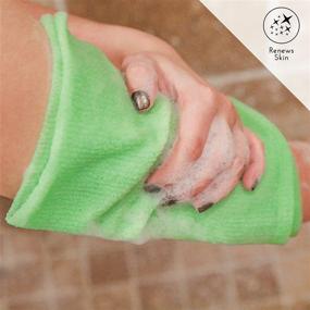 img 3 attached to ST 528801 Exfoliating Body Cloths, 11.8 🧽 x 35.4 Inch, Assorted Colors, Pack of 3