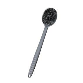 img 4 attached to Premium Silicone Back Scrubber and Shower Face Scrubbers, Bath Body Brush with a Comfortable Handle, BPA-Free, Non-Slip (Gray)