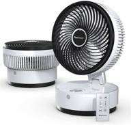 🌀 pro breeze turbo desk fan air circulator - 8” small fan personal fan: powerful, quiet, and versatile with multiple speeds and timer - small desk fan white logo