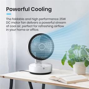 img 3 attached to 🌀 Pro Breeze Turbo Desk Fan Air Circulator - 8” Small Fan Personal Fan: Powerful, Quiet, and Versatile with Multiple Speeds and Timer - Small Desk Fan White