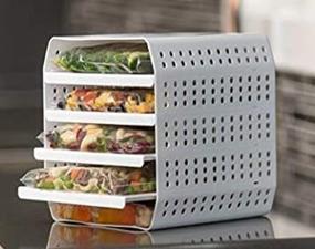 img 1 attached to 🧊 SkyMall's 5 Tier Zip Lock Freezer Bag Storage System: The Ultimate Freezer Cube Solution