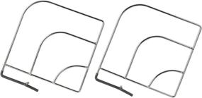 img 2 attached to 🗂️ Efficient Chrome Dividers for Organizing Small Over The Shelf Closets - Ideal for Sweaters, T-Shirts, Jeans, Linens, Towels, Books, Purses, Shoes & More - Set of 2