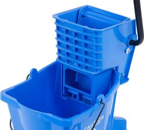 img 3 attached to Blue Carlisle 3690814 Commercial Mop Bucket - 26 Quart Capacity with Side Press Wringer