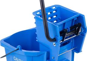 img 2 attached to Blue Carlisle 3690814 Commercial Mop Bucket - 26 Quart Capacity with Side Press Wringer