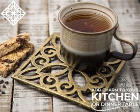 img 3 attached to 🍽️ Vintage Pattern Decorative Trivet: Enhance the Charm of Your Kitchen