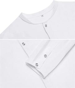 img 1 attached to Pacinoble Cotton Shirts Botton Summer Men's Clothing for Shirts