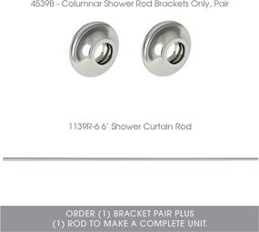 img 1 attached to 🚿 Enhance Your Shower with Ginger 4539B/PN Columnar Shower Rod Brackets Pair in Polished Nickel