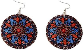 img 4 attached to Серьги African Painted Earring Lightweight