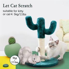 img 2 attached to Cactus Cat Scratching Post: Durable Cat Furniture for Indoors, Ideal for Kitten & Cat, Features Natural Sisal Rope