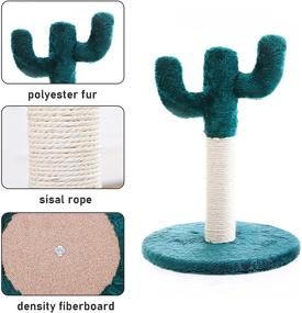 img 1 attached to Cactus Cat Scratching Post: Durable Cat Furniture for Indoors, Ideal for Kitten & Cat, Features Natural Sisal Rope