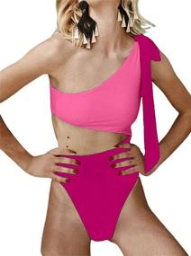 img 3 attached to Remidoo Shoulder Swimsuit Bathing X Large