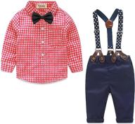 👔 stylish infant boys' clothing sets with formal bowtie - perfect for summer logo