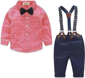 img 4 attached to 👔 Stylish Infant Boys' Clothing Sets with Formal Bowtie - Perfect for Summer