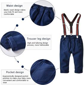 img 1 attached to 👔 Stylish Infant Boys' Clothing Sets with Formal Bowtie - Perfect for Summer