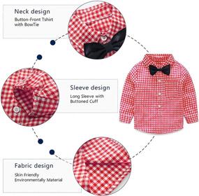 img 2 attached to 👔 Stylish Infant Boys' Clothing Sets with Formal Bowtie - Perfect for Summer