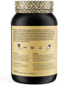 img 2 attached to 🥛 Premium Grass-Fed Micellar Casein Protein Powder - Low Carb, Non-GMO, Slow Absorbing for Enhanced Post Workout Muscle Recovery - 30 Servings, Vanilla Flavored