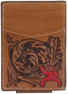 🧔 rugged hooey roughy tooled money brown men's accessories - stylish & sturdy logo