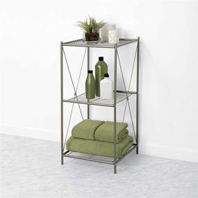 img 3 attached to 🏢 Sleek Satin Nickel Floor Stand: Zenna Home 2557NN Cross Style, Perfect for Any Space