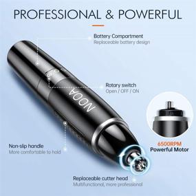 img 2 attached to 🪒 NOOA 4-IN-1 Ear and Nose Hair Trimmer: Facial Hair Removal, Eyebrow Shaping, Painless Electric Clipper for Men - ES-5531