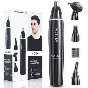 img 4 attached to 🪒 NOOA 4-IN-1 Ear and Nose Hair Trimmer: Facial Hair Removal, Eyebrow Shaping, Painless Electric Clipper for Men - ES-5531