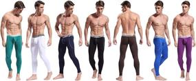 img 4 attached to 🩲 ARCITON Men's Low-Rise Long Johns Thermal Leggings Pack for Bottom Pants