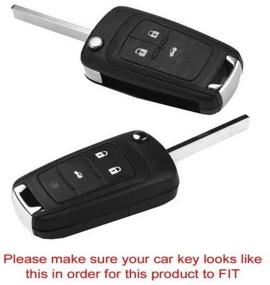 img 3 attached to IJDMTOY (1) Exact Fit Glossy Black Carbon Fiber Smart Key Fob Shell Cover Compatible With Chevrolet GMC 3 4 Or 5 Buttons Folding Key Fob (Camaro Cruze Malibu SS Spark Volt