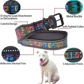 img 3 attached to 🐶 HOMEKNOBS 2" Width Adjustable Padded Reflective Dog Collar - Heavy Duty Comfort Fit for Medium & Large Dogs"