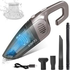 img 4 attached to 🧹 JOMOQ Handheld Vacuum Cordless Cleaner - 7000PA USB High Power Small Hand Vacuum, Rechargeable Wet/Dry Portable Cleaner for Car Home Pet Hair (Gray-Black)
